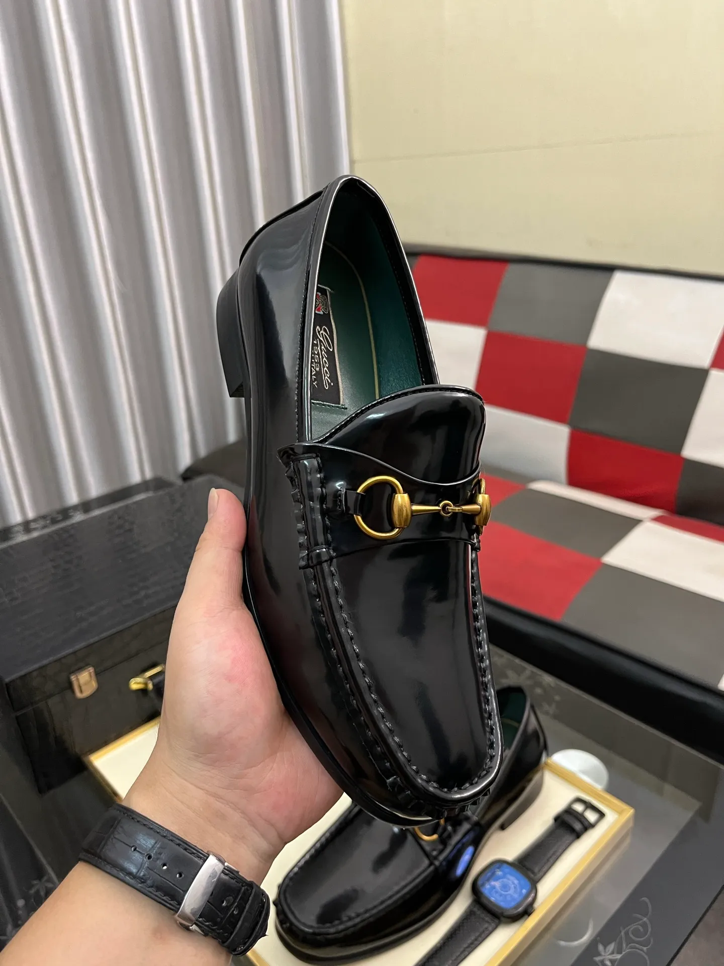 Men's Men's Shoes 💰540⌚️⌚️【GUCCI】The most popular classic Gucci leather shoes. Synchronized with the official website, the upper is made of Italian first-layer cowhide ➕cowhide lining, with unique brand and unique craftsmanship. Highlighting the hot style of the new year. Stop hesitating, stop wandering, get it now. Digital: 38--444️⃣colors available